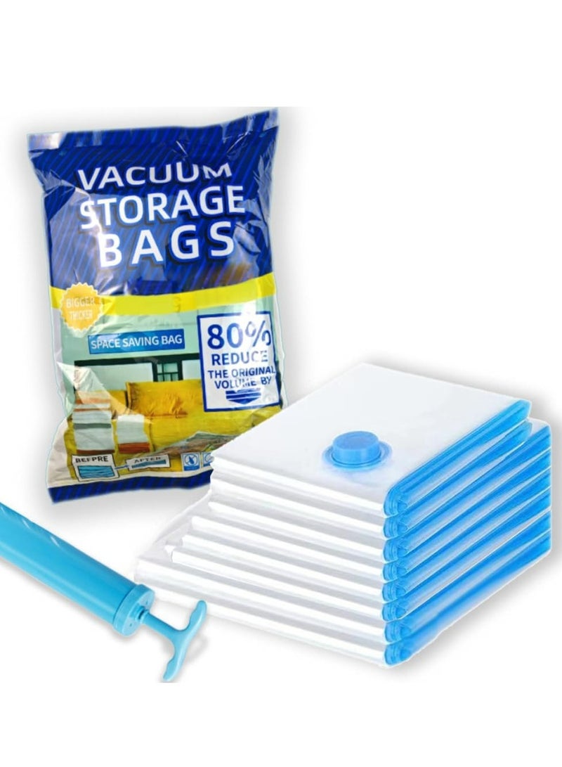 زهرة يانغ أكياس تخزين فراغ مع مضخة يدوية ، 12 عبوة (3 × صغيرة ، 3 × متوسطة ، 3 × كبيرة ، 2 × جامبو ، 1 × مضخة يدوية) أكياس توفير الفضاء ، أكياس تخزين الضغط للبطانية ، الملابس ، الفراش ، الوسائد - Image 1