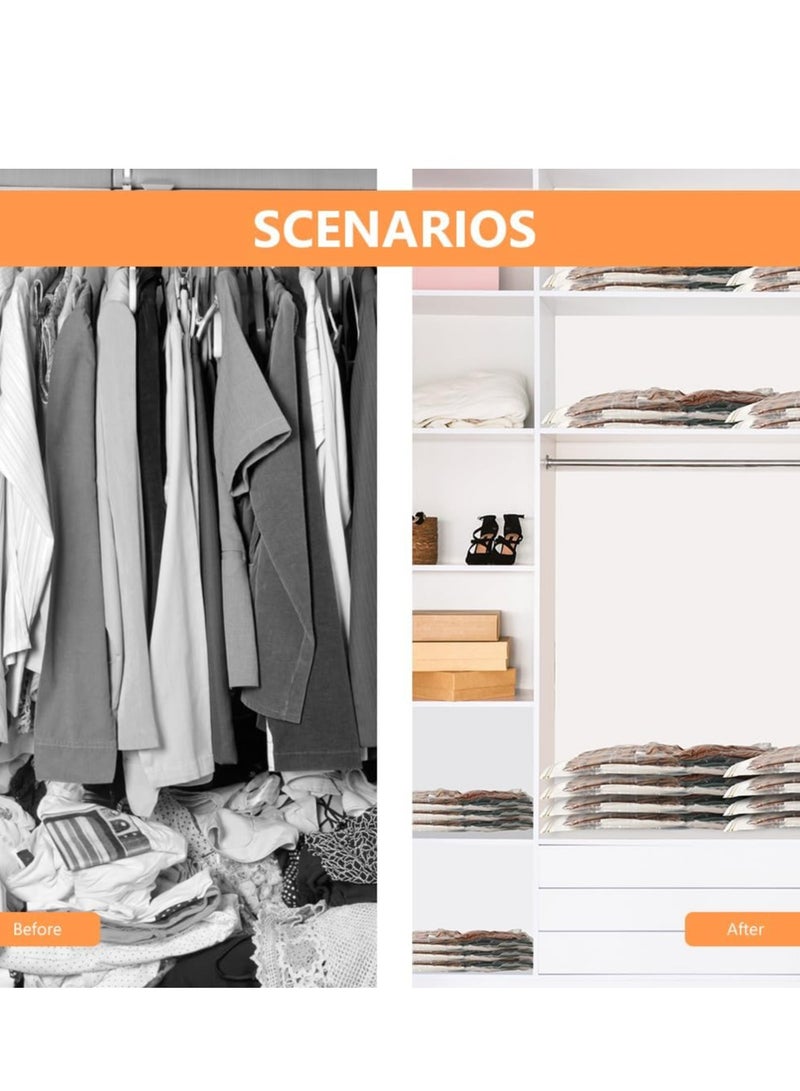 زهرة يانغ أكياس تخزين فراغ مع مضخة يدوية ، 12 عبوة (3 × صغيرة ، 3 × متوسطة ، 3 × كبيرة ، 2 × جامبو ، 1 × مضخة يدوية) أكياس توفير الفضاء ، أكياس تخزين الضغط للبطانية ، الملابس ، الفراش ، الوسائد - Image 3