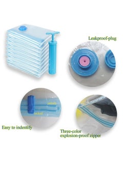Hanayo Vacuum Storage Bags with Hand Pump, 12 Pack (3 x Small, 3 x Medium, 3 x Large, 2 x Jumbo,1 x Hand pump) Space Saver Bags, Compression Storage Bags for Blanket, Clothes, Bedding, Pillows  - Image 2