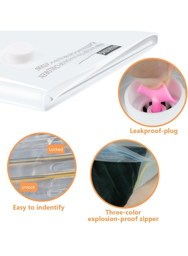 زهرة يانغ أكياس تخزين فراغ مع مضخة يدوية ، 12 عبوة (3 × صغيرة ، 3 × متوسطة ، 3 × كبيرة ، 2 × جامبو ، 1 × مضخة يدوية) أكياس توفير الفضاء ، أكياس تخزين الضغط للبطانية ، الملابس ، الفراش ، الوسائد - Image 5