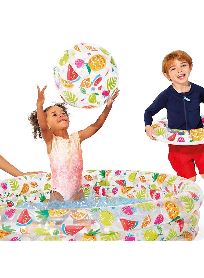 انتكس مجموعة حوض سباحة بثلاث حلقات 59469Np مع حوض سمك - Image 4