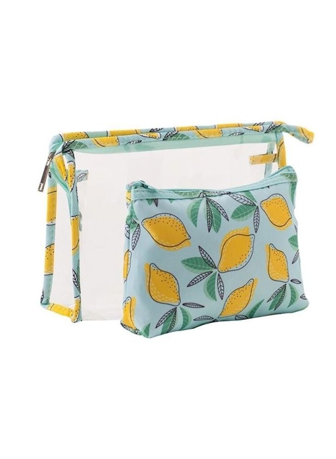 نيبمينينت حقيبة محمولة ومزودة بسحاب للمكياج ومستحضرات التجميل، قطعتان متعدد الألوان - Image 1