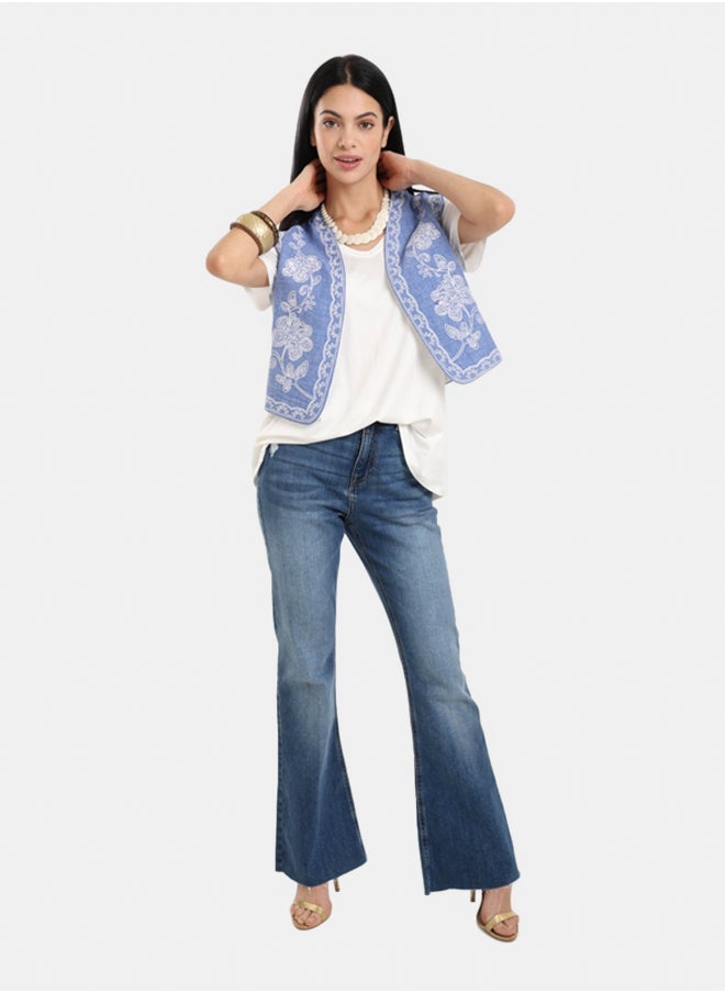 Clue - Printed Cropped Vest - Image 1