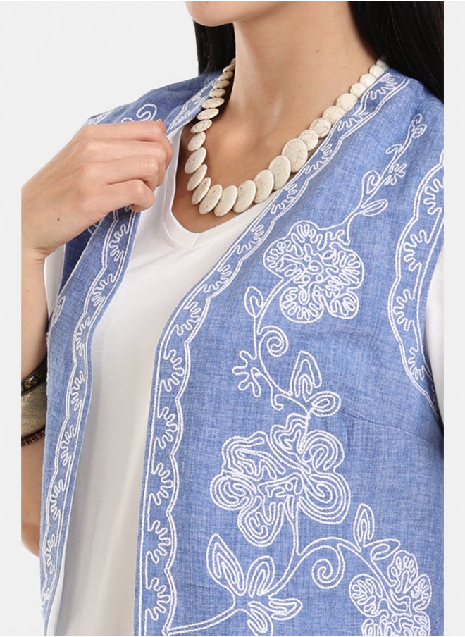 Clue - Printed Cropped Vest - Image 1