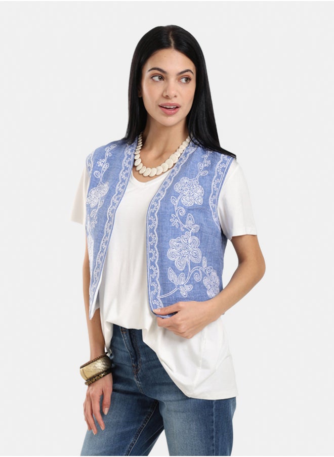 Clue - Printed Cropped Vest - Image 1