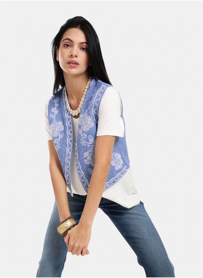 Clue - Printed Cropped Vest - Image 1