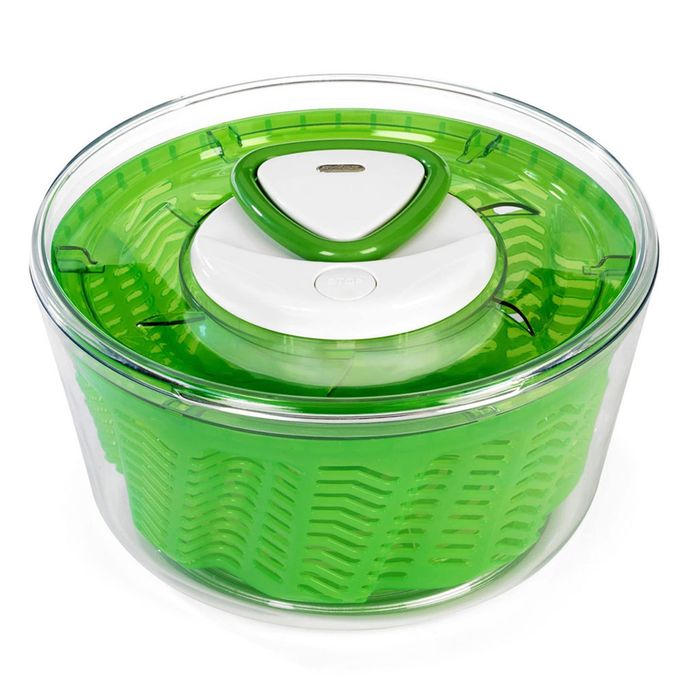 Zyliss Easy Spin 2 AquaVent Large Salad Spinner - Salad Spinner with Pull Cord - Salad Bowl for 4 to 6 Servings - Manual Vegetable and Fruit Dryer - Vegetable Spinner with Brake - Green, Large - Image 1