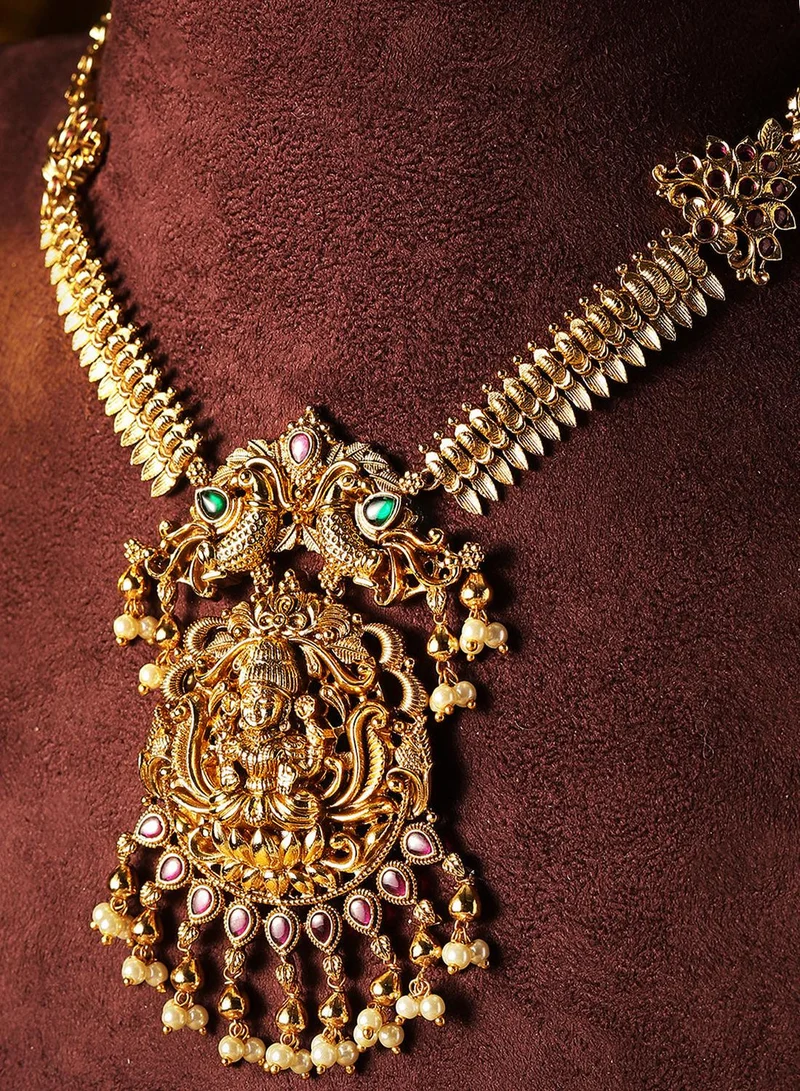 آي شين Twin Peacocks Goddess Warm Metallic Plated Necklace Drop Style Earrings Jewellery Set