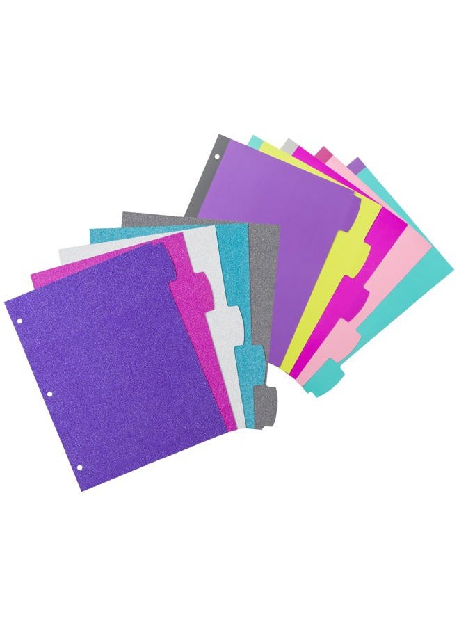 AVERY Big Tab Reversible Fashion Dividers, 5 Tabs, 1 Set, Assorted Glitter Colors (24928) - Image 4
