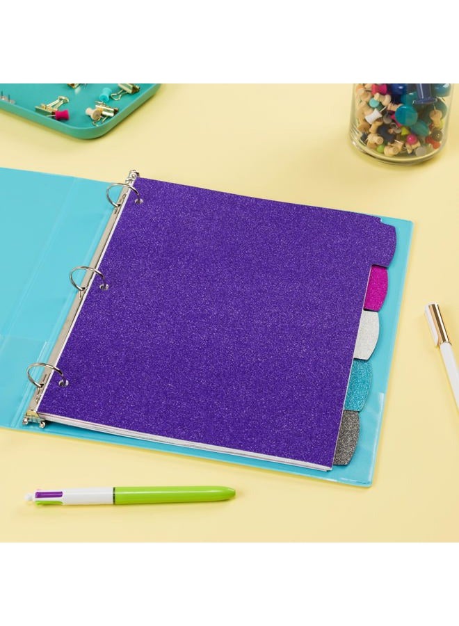 AVERY Big Tab Reversible Fashion Dividers, 5 Tabs, 1 Set, Assorted Glitter Colors (24928) - Image 3