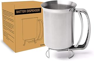Miecux Miecux Stainless Steel Pancake Cupcake Batter Dispenser - Great for Cupcakes Belgian Waffles Crepes Muffin Baking  - Image 1