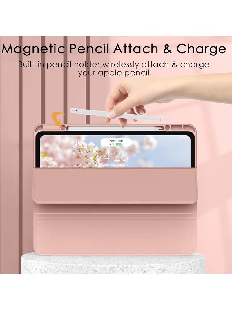 MIGOFAST Case for iPad Pro 12.9 Inch 2022 2021 2020 2018 with Pencil Holder Slim Stand Protective Cover with Clear Transparent Back Shell for iPad Pro 12.9 inch Tablet Support Auto Wake Sleep - Image 3