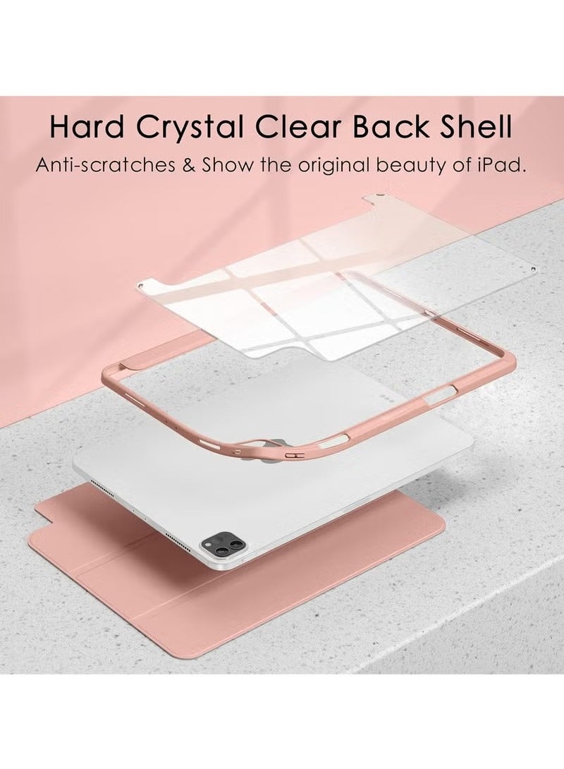 MIGOFAST Case for iPad Pro 12.9 Inch 2022 2021 2020 2018 with Pencil Holder Slim Stand Protective Cover with Clear Transparent Back Shell for iPad Pro 12.9 inch Tablet Support Auto Wake Sleep - Image 5