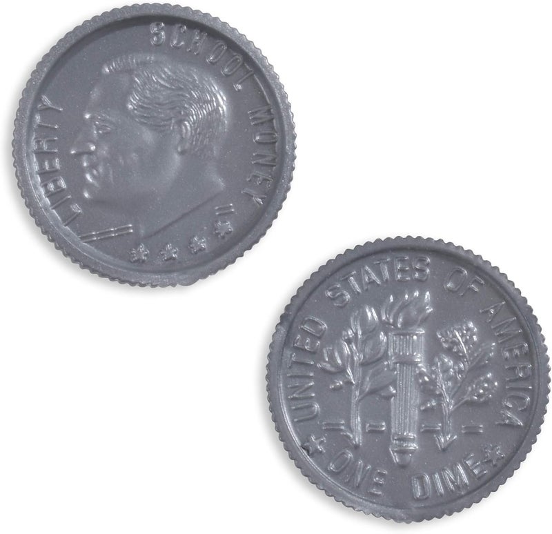 Learning Advantage Play Coin Set - 94 Realistic Plastic Coins for Educational Pretend Play - Image 5