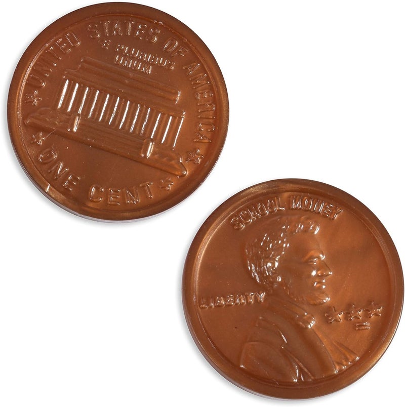 Learning Advantage Play Coin Set - 94 Realistic Plastic Coins for Educational Pretend Play - Image 3