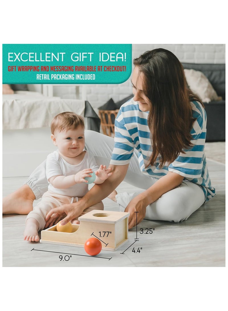 Wooden Montessori Toys, Object Permanence Box with Balls, Colorful Wood Drawer Toys Baby Fine Motor Skills Learning Toy Developmental Toy for Kids Toddler Infant (Balls)  - Image 4
