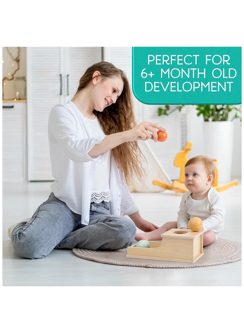 Wooden Montessori Toys, Object Permanence Box with Balls, Colorful Wood Drawer Toys Baby Fine Motor Skills Learning Toy Developmental Toy for Kids Toddler Infant (Balls)  - Image 5