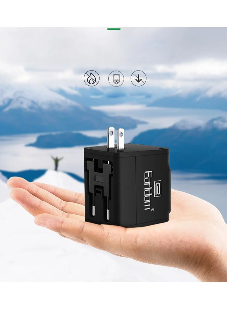Earldom AC Adapter Charger Dual USB European Plug Universal Socket - Image 3