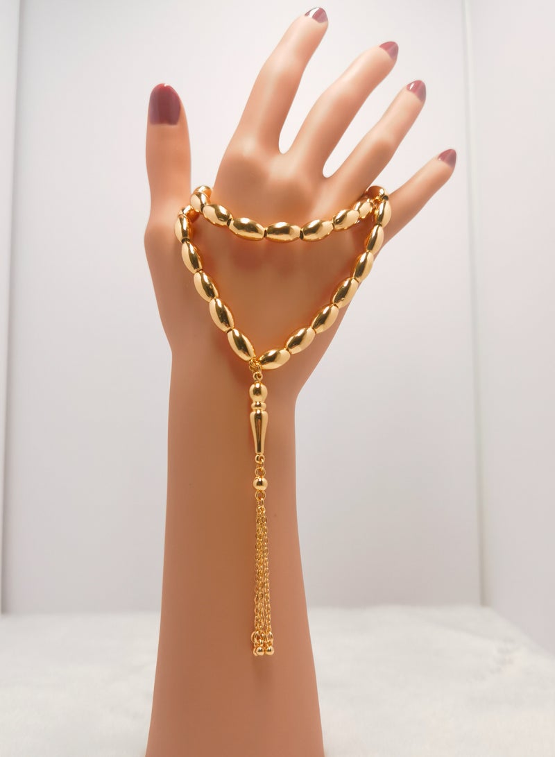 Fine Gold Rosary Bracelet Religious Prayer Bracelet Misbaha - Image 1