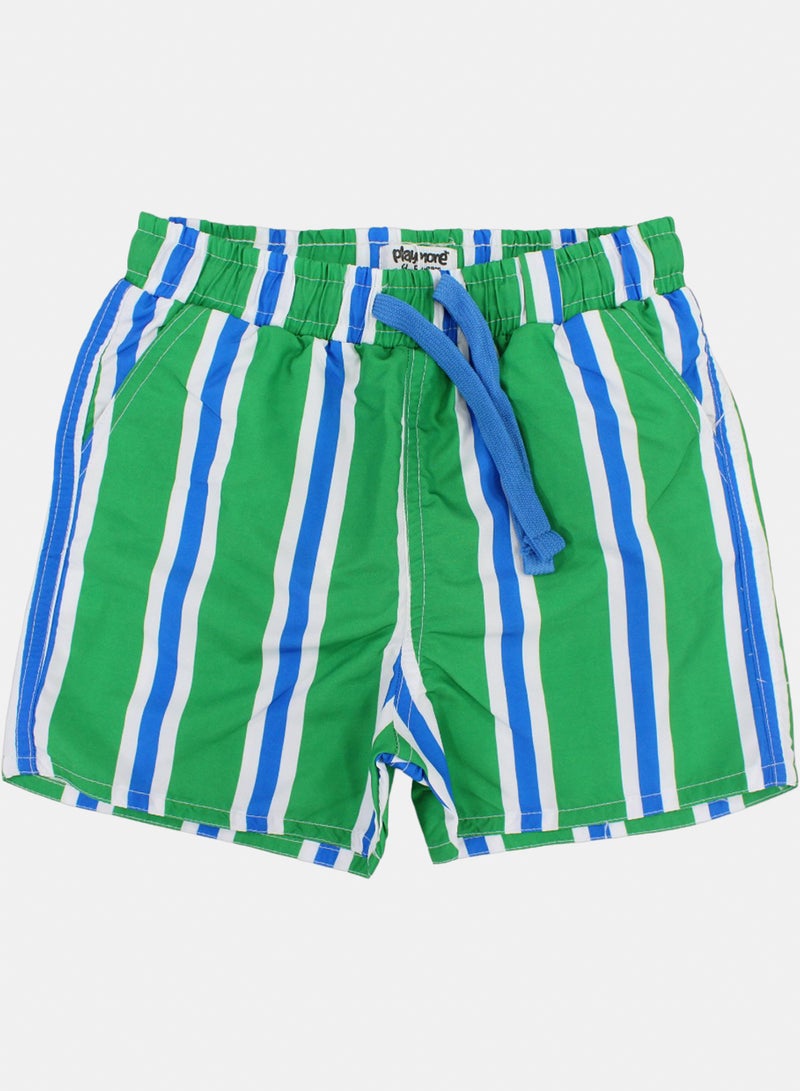 Boys Swimsuit Short – Green & Blue