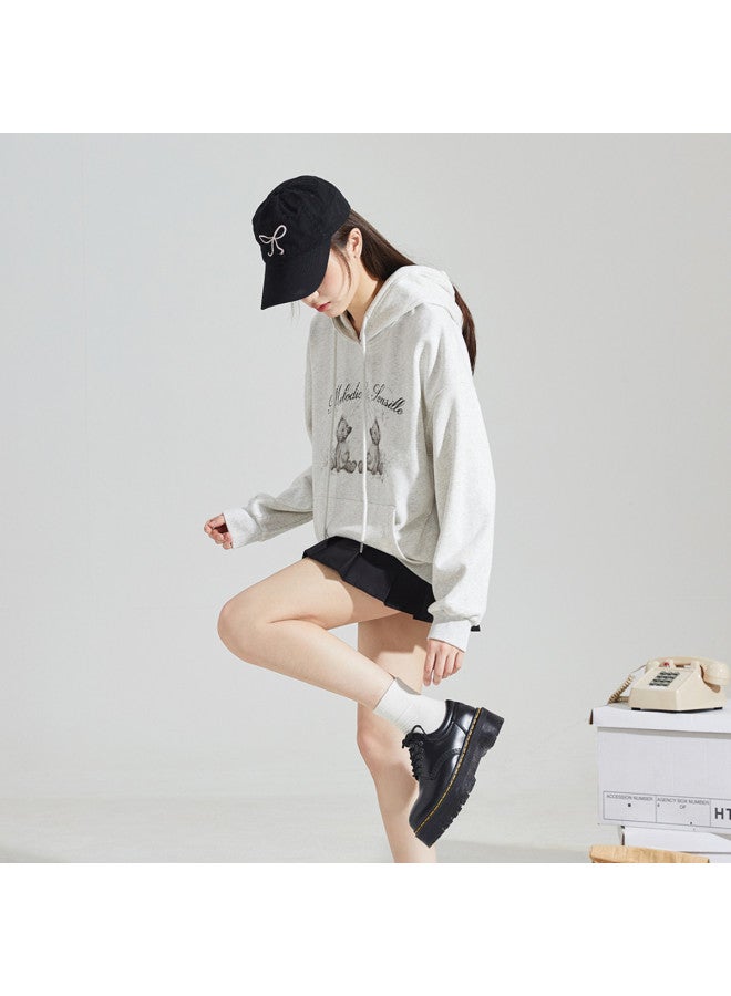 TonLion Women'S Hoodie Spring/Fall Hoodie For Women High-End Stylish Knit Hooded Cartoon Rhinestone Long Sleeve Sweatshirt - Image 2