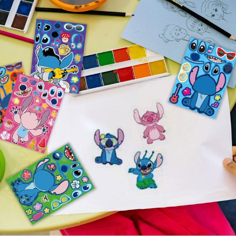 Trifoot 24 Sheets Cute Stickers,Mixed & Matched with 8 Designed Characters(3 of Each) Stickers, Cartoon Party Favors, Gifts for Her (Blue) - Image 5