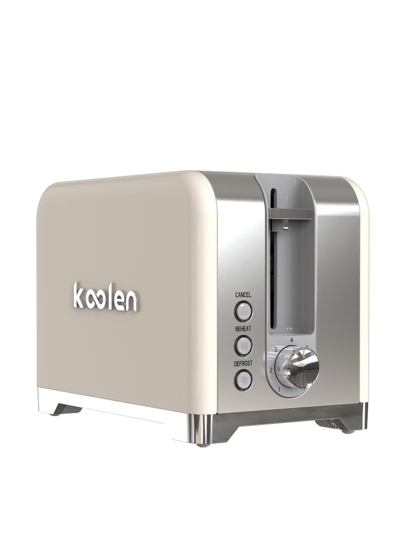 Double Stainless Steel Toaster, 2 Slices 930 W 800104012 Creamy