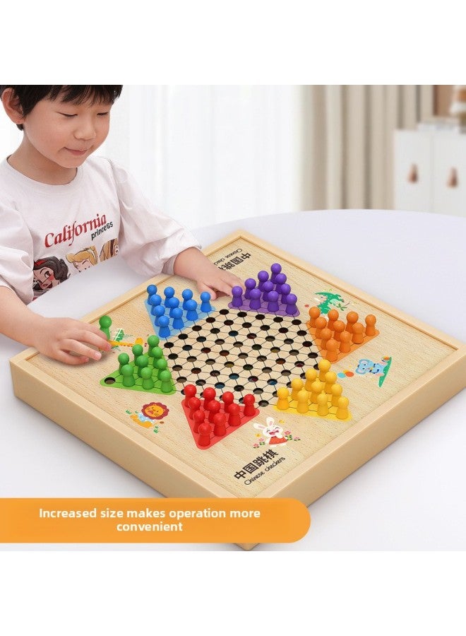 إسكدنيا Gobang Flying Chess Checkers Chess Children's Multifunctional Chessboard All-in-One Chess Educational Toys Board Game Intelligence-Color:30*30cm 【five-in-one】 Backgammon + Flying Chess + Checkers + - Image 4