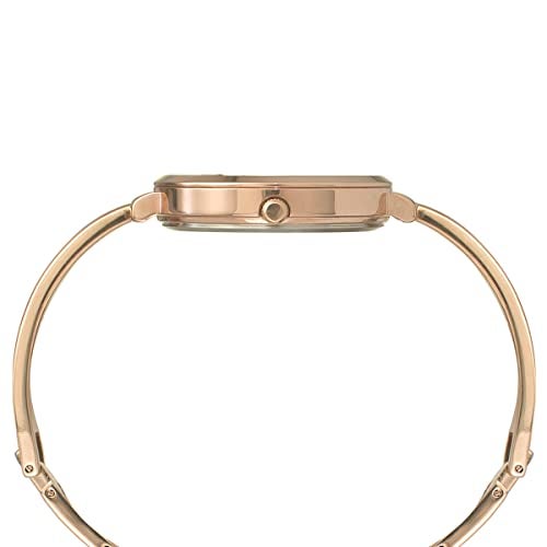 TIMEX Analog Watch for Women with Blue Round Dial & Rose Gold Brass Bracelet Band Water Resistant Women's Wrist Watches - TWEL12822 - Image 5