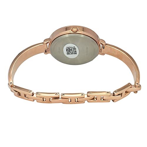 TIMEX Analog Watch for Women with Blue Round Dial & Rose Gold Brass Bracelet Band Water Resistant Women's Wrist Watches - TWEL12822 - Image 3