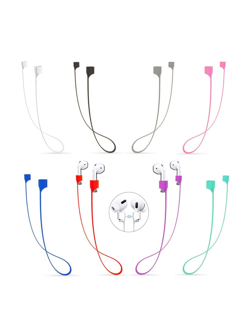 SYOSI 8Pcs Ultra Strong Magnetic Airpods Strap Anti Lost Cord Leash Sports String for AirPods Accessories Colorful Soft Silicone Earphone Lanyard 1 2 Pro 3rd  - Image 1