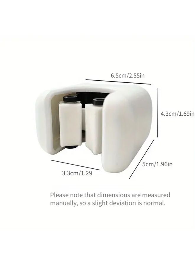 White 6pcs Wall Mounted Mop Broom Holder Self Adhesive No Drill Hanger - Image 2