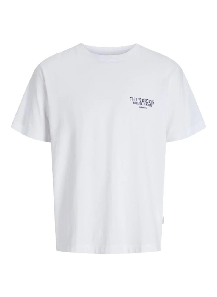 JACK & JONES Printed Crew Neck T-Shirt