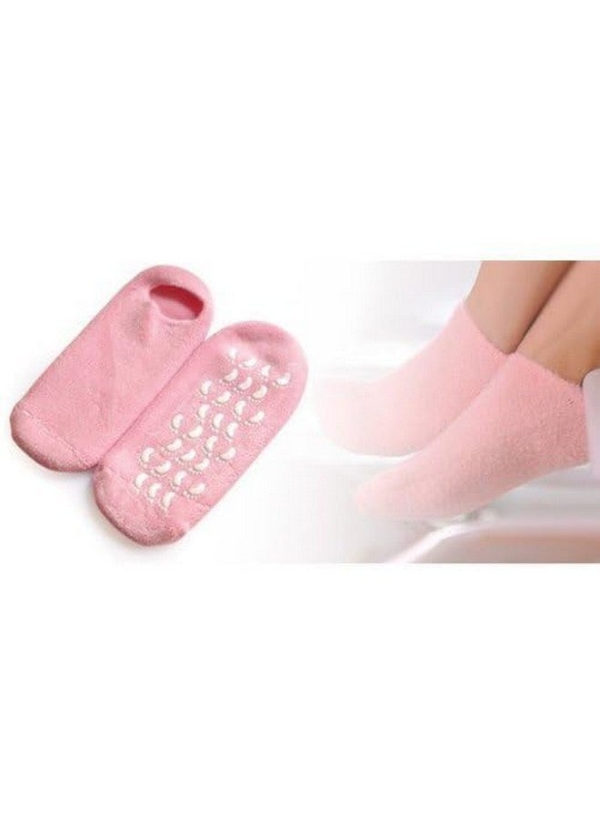 KITDAO KITDAO Printed Spa Gel Socks Pair Moisturize Skincare Gel Therapy Treatment Reusable Socks - Image 1