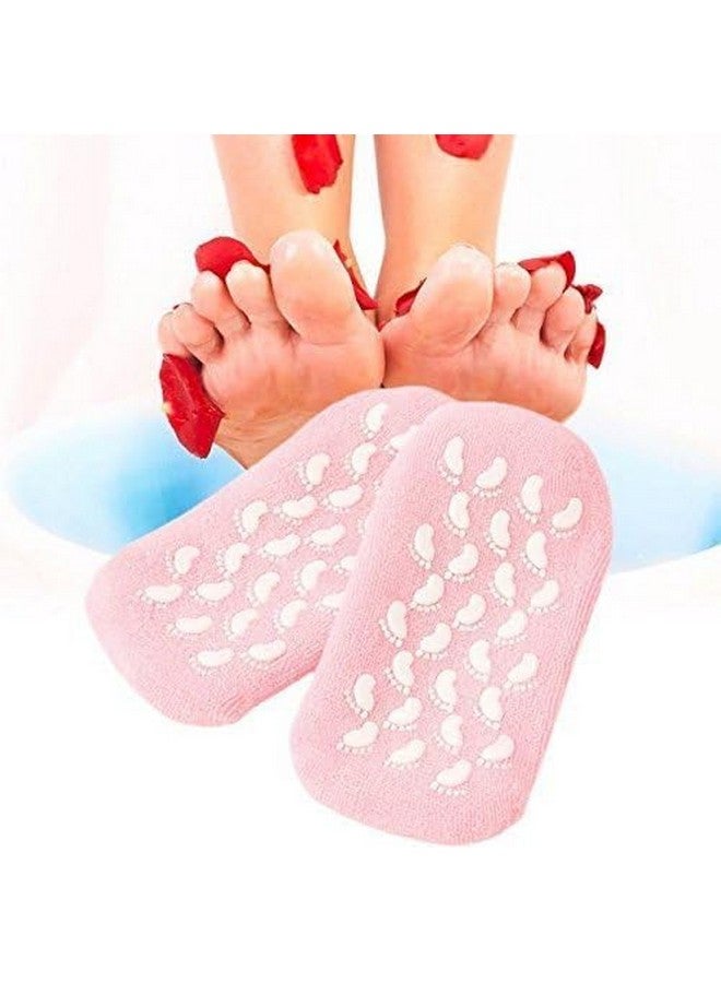 KITDAO KITDAO Printed Spa Gel Socks Pair Moisturize Skincare Gel Therapy Treatment Reusable Socks - Image 4