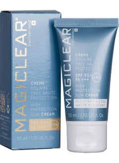 Luxury face Sunscreen SPF 50 PA Daily sunblock for sensitive skin waterproof organic moisturizer mineral zink oxide suncream sun protector hypoallergenic natural Swiss brand Magiclear 17 Oz