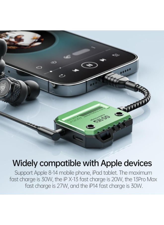 Plextone - Plextone GS1ip 2-in-1 30W Lightning to 3.5mm Headphone Jack Adapter with High-Precision PD Fast Charging - Image 1
