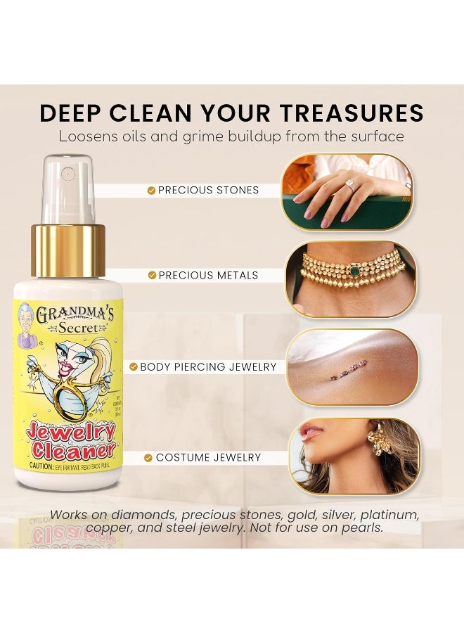 Grandma's Secret Grandma's Secret Jewelry Cleaner – 3oz Solution for Cleaning Gold, Silver, Diamonds, & Precious Stones  - Image 3