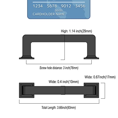 9BUILD 10 Pack 3 Inch Matte Black Cabinet Pulls - Kitchen & Dresser Handles - Image 3