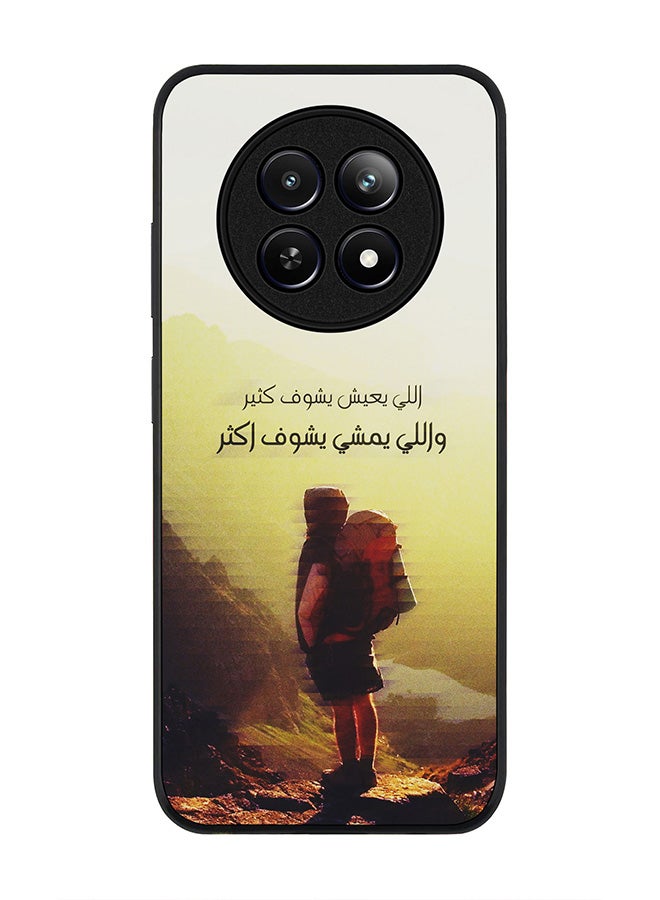 Stylizedd حافظة حواف سوداء متينة لهاتف Realme 12 / Realme 12x، حافظة مرنة رفيعة من مطاط TPU مقاومة للصدمات - امشِ أبعد - Image 1