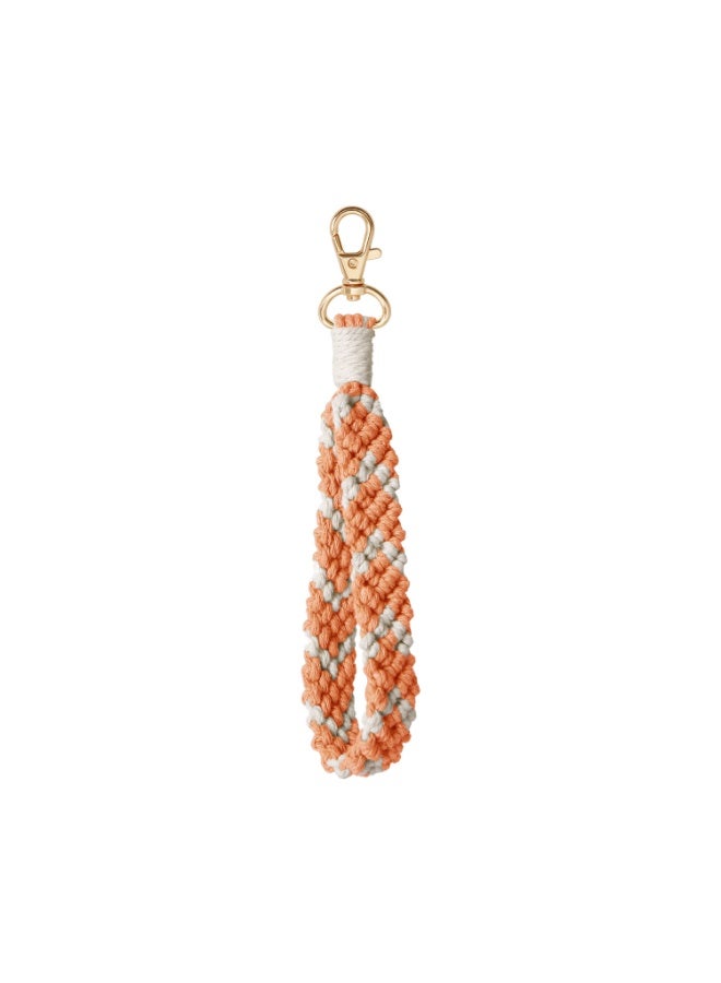 NIBEMINENT Beaded Phone Lanyard, Anti Lost Removable Wrist Strap, Hand Weaving Daisy Bracelet Pendant, Phone Keychain Lanyard,K68611/Orange
