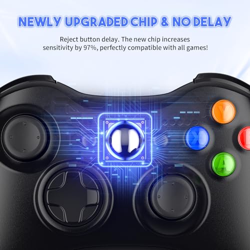 Gamrombo 2 Pack Replacement for Xbox 360 Controller, Wireless Controllers Gamepad Upgraded Joystick Compatible with 360 & Slim, Windows 11/10/8/7 PC Controller - Image 3
