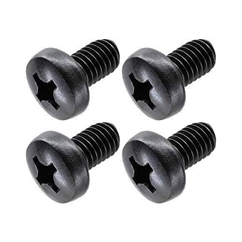 MAKERS BOLT Black License Plate Screws for BMW and Tesla, Phillips Machine Pan Head 18-8, Stainless Steel, M5-0.8 x 8 mm Bolt (Pack of 4) - Image 1