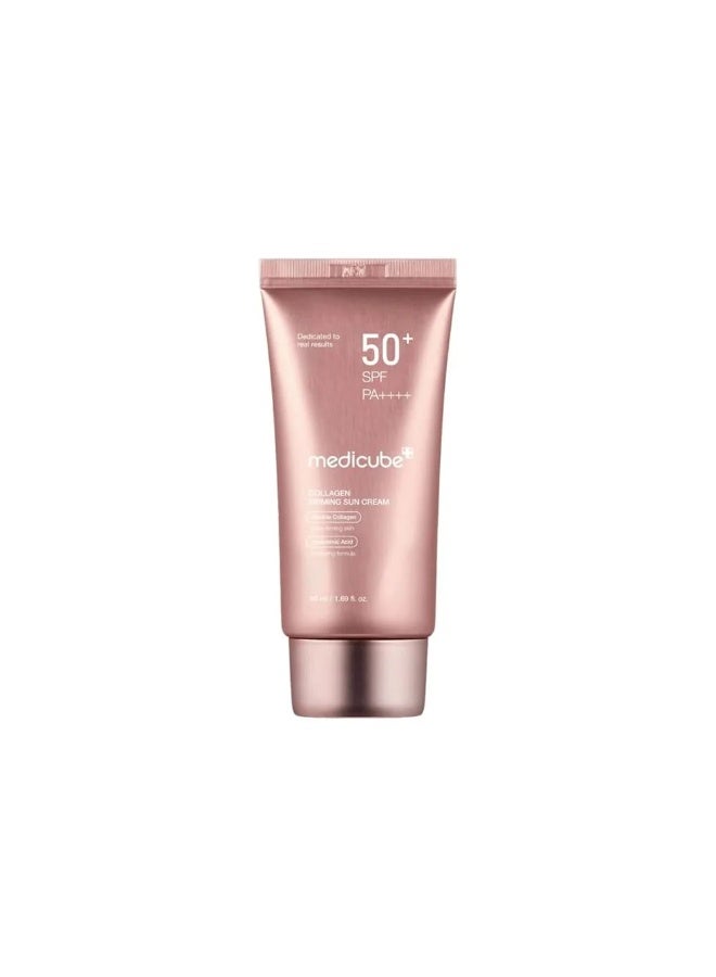 Medicube كريم الشمس المقوي بالكولاجين SPF50+ PA+ (50 مل) ، واقي شمس مضاد للشيخوخة مع 4 أنواع من الكولاجين ، النياسيناميد وحمض الهيالورونيك لبشرة مشدودة ورطبة ومشرقة ، حماية واسعة النطاق من الأشعة فوق البنفسجية للعناية بالبشرة الكورية - Image 1