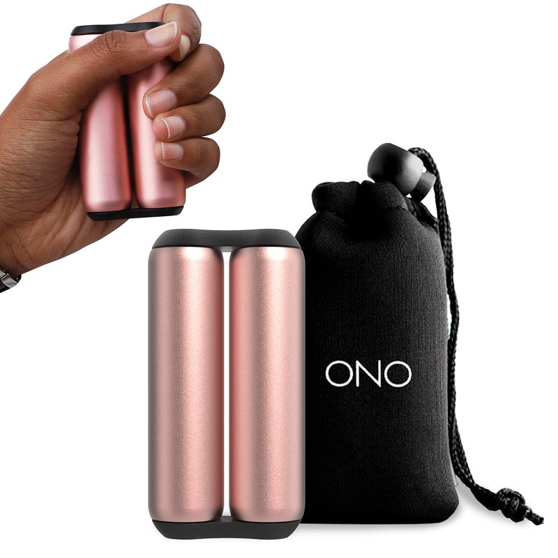 ONO Roller Handheld Fidget Toy for Adults Help Relieve Stress Anxiety Tension Promotes Focus Clarity Compact Portable Design Rose Gold Full Size Aluminum - Image 2