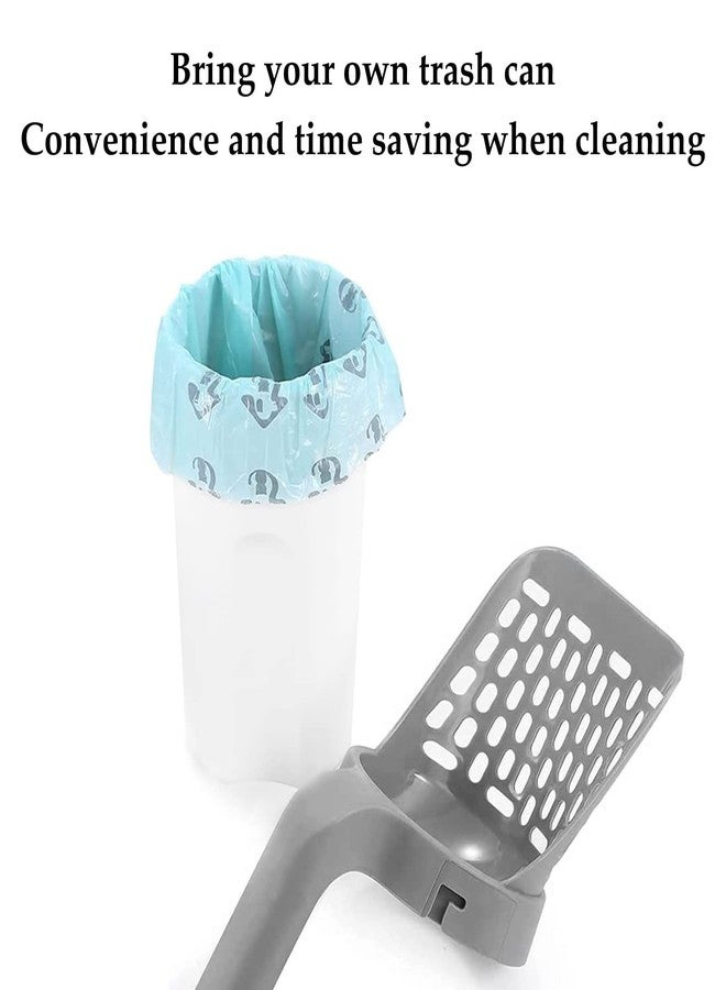 WAONIQ Pooper Scooper for Cat, Cat Litter Scoop with Bags, Integrated Detachable Deep Shovel Holder, Large Capacity Portable - Image 3