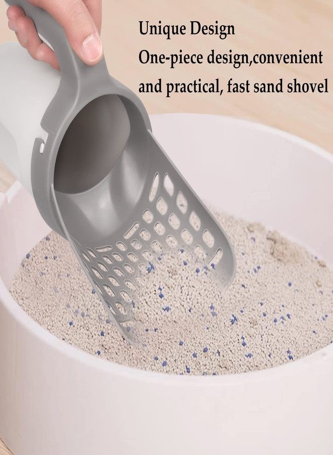WAONIQ Pooper Scooper for Cat, Cat Litter Scoop with Bags, Integrated Detachable Deep Shovel Holder, Large Capacity Portable - Image 2