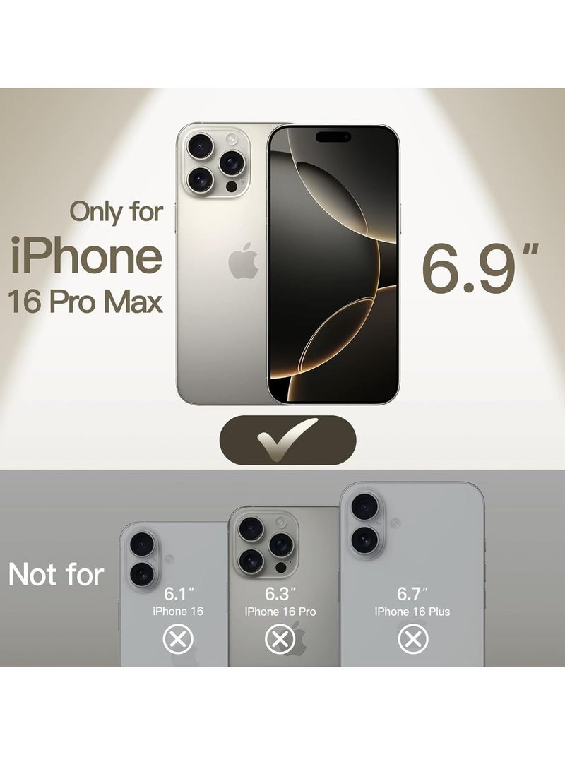 إيف حافظة نحيفة للغاية 0.35 ملم لهاتف iPhone 16 Pro Max (6.9 بوصة) - لمسة نهائية غير لامعة خفيفة الوزن، حماية كاملة لعدسة الكاميرا، غطاء صلب بسيط (تيتانيوم طبيعي) - Image 2