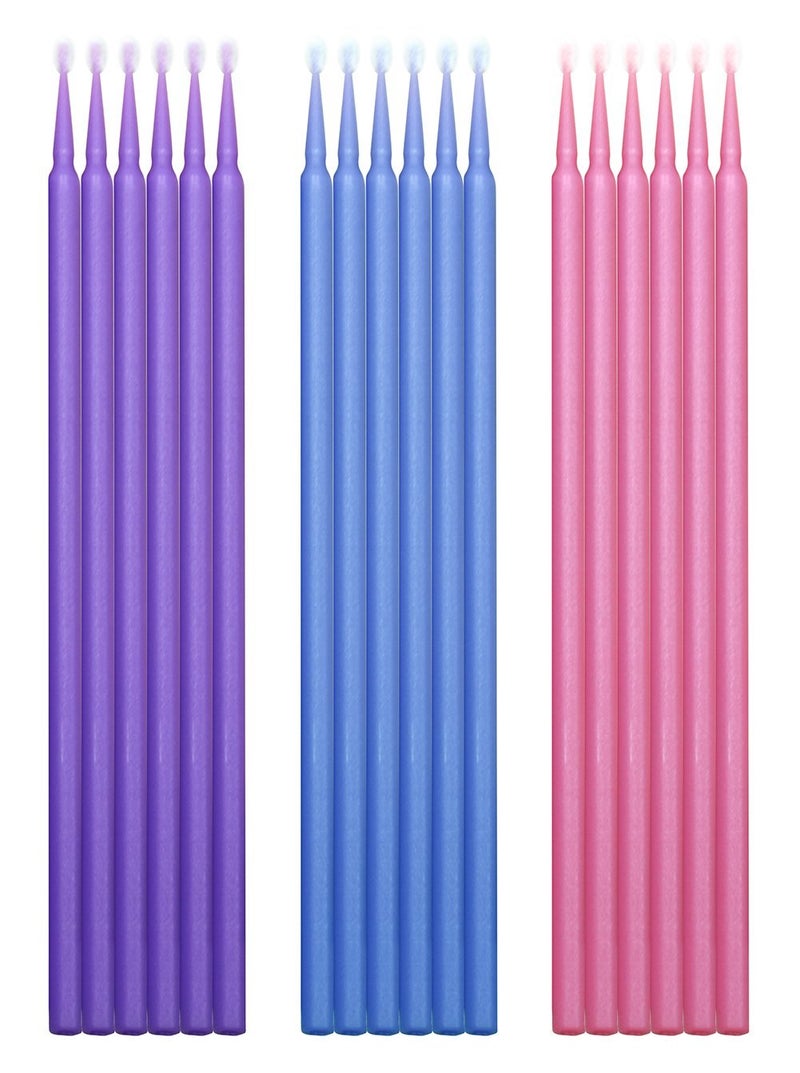 Mini Skater 100 Pcs Eyelash Swabs 1.5 mm Head Diameter Mini Applicators Brushes Eyelashes Extension Individual Lash Glue Remover Tools for Makeup Personal Care Dental Oral Using (Purple (Small)) - Image 5