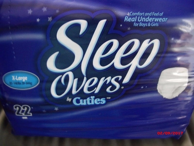 Cuties SleepOvers XLarge 22 Count UnisexKids Incontinence Protector Soft Smooth Side Panels Dual Leg Cuffs Leakage Protection - Image 1